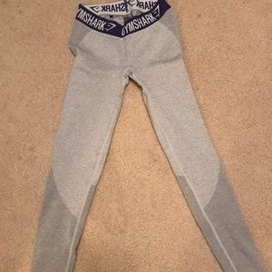 Grey with Indigo band Gymshark Flex Leggings
